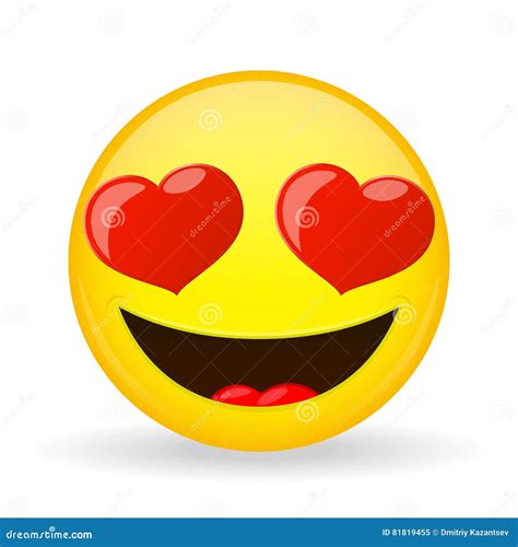 Emoji Dans Lamour Émotion De Bonheur Émoticône Amoureux De Sourire