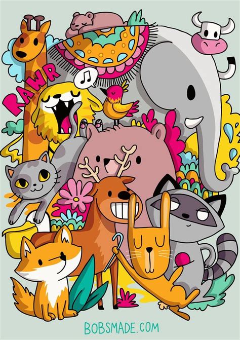 Animals Doodle By Bobsmade On Deviantart Animal Doodles Doodle