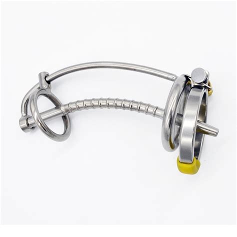 Stainless Steel Male Chastity Device Penis Plug Catheter Sound Cock