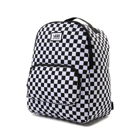 Vans Black And Clear Checkered Mini Backpack With Adj Straps Wvans