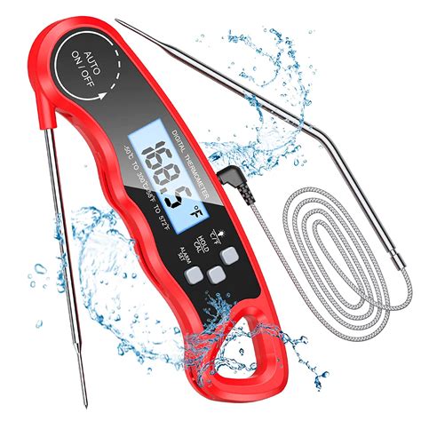 Meat Thermometer Instant Read Teumi Digital Food Thermometer With Dual