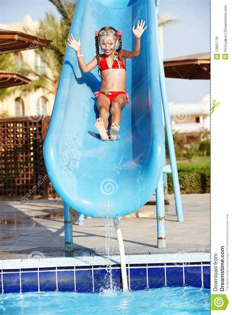 The glove down slides and stand up slides are all explained. Girl Sliding Down Water Slide. Stock Image - Image of ...