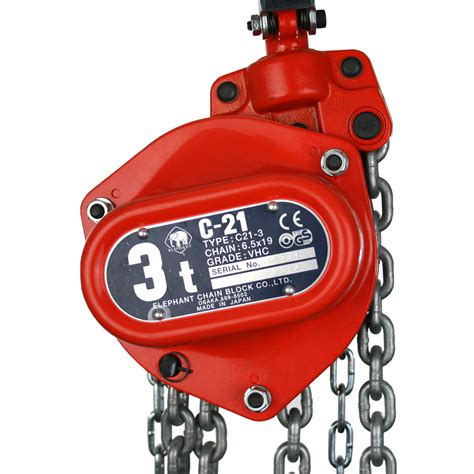 Elephant Chain Block Hoist 3 Tonne 3mtr To 30mtrs Safety Lifting