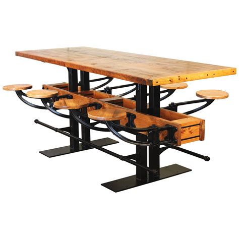 You may have a question about exactly what defines a counter height table and pub table. Bar-Height Pub Table with Swing-Out Seats - Get Back, Inc.