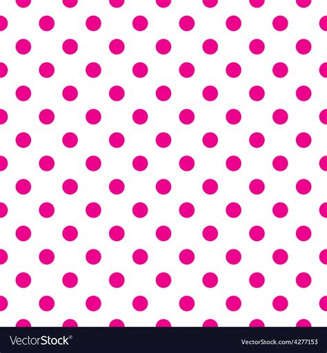Tile Pattern Pink Polka Dots On White Background Vector Image