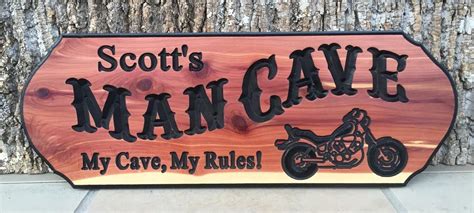Wooden Man Cave Sign Every Man Needs His Own Space And What Better