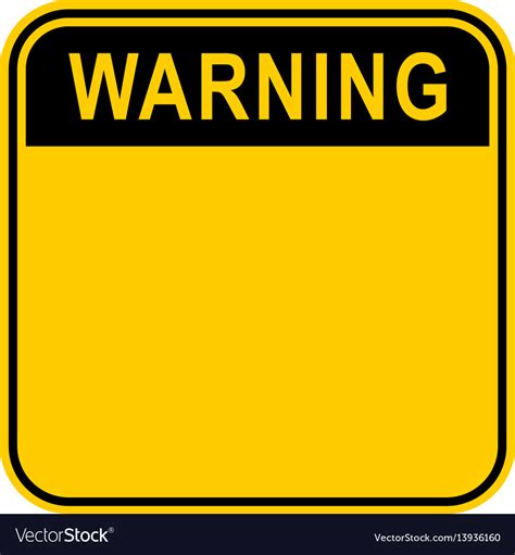 Sticker Warning Safety Sign Royalty Free Vector Image