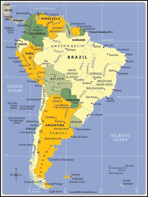 Argentina i/ˌɑrdʒənˈtiːnə/, officially the argentine republic, is a country in south america, bordered by chile to the west and south, bolivia and paraguay to the north and brazil and uruguay to the northeast. Labeled Map of Argentina with States, Capital & Cities