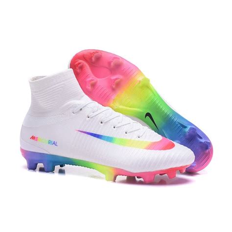 Nike Men Mercurial Superfly 5 Fg Acc Boots White Rainbow