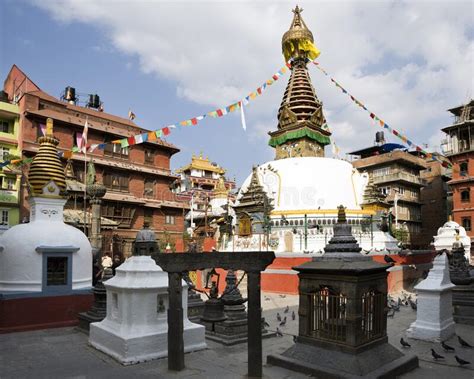 Kathesimbhu Stupa Courtyard In Kathmandu Nepal Editorial Photo Image