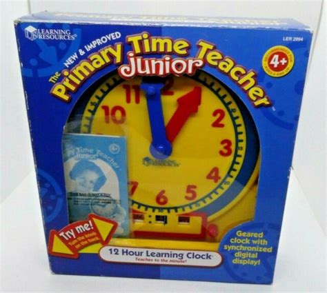 Learning Resources Primary Time Teacher 12 Hour Learning Clock Ler2996 For Sale Online Ebay