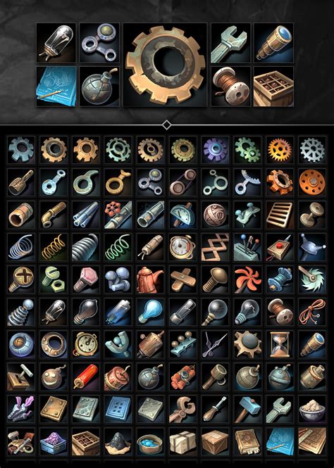 Steampunk Loot Icons By Alekzander Zagorulkosteampunk Loot Icons For