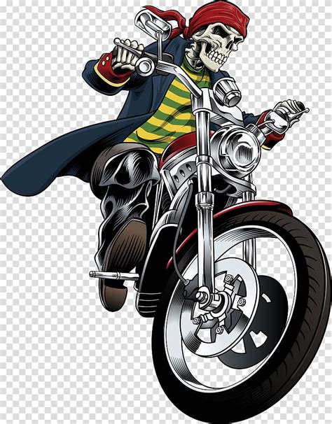 Skeleton Riding Motorcycle Illustration Motorcycle Helmet Euclidean
