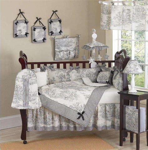 Black and white crib bedding sets highlight custom creations. black-french-toile-9-pc-crib-bedding-set | Crib bedding ...