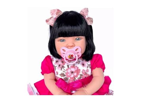 boneca bebê tipo reborn realista kit acessórios kaydora brinquedos cod 001 em promoção é no