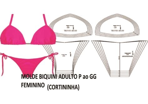 Ref65 Molde Modelagem Molde Biquíni Feminino Cortininha