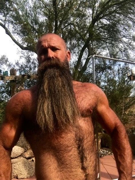 Pin By Russ Adams On Muscle Bears Bad Beards Bald With Beard Hairy Chest