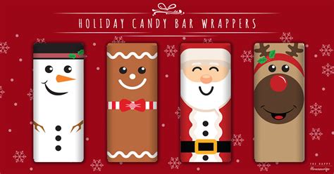 Free Printable Christmas Chocolate Bar Wrappers Printable Blog