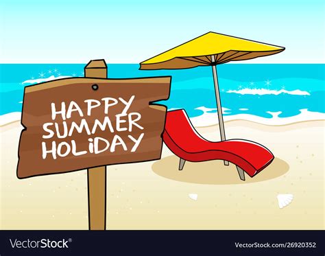 Happy Summer Holiday Royalty Free Vector Image