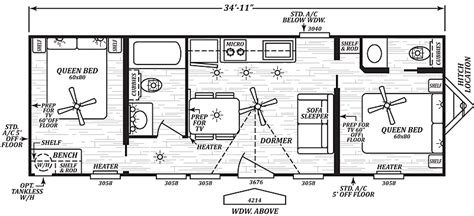 3 Bedroom Park Model Floor Plans Floorplansclick