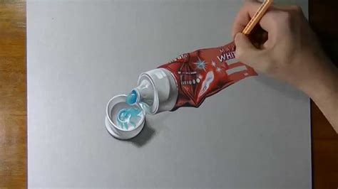 Drawing Of A Toothpaste Tube 3d Art Illusion Hand Drawn