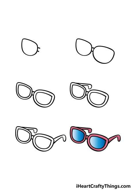 Cartoon Sunglasses Drawing How To Draw Cartoon Sunglasses Step By Step