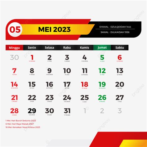 Kalender Mei Lengkap Dengan Tanggal Merah Kalender Mei Hot