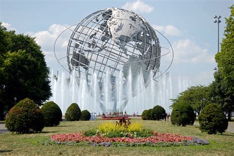 The Unisphere A 120 Ft 37 M Spherical Stainless Steel Globe Located