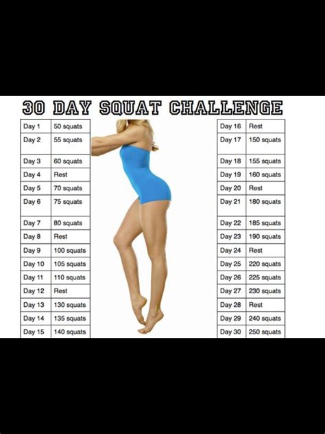 Squat Challenge Squat Challenge Fitness Motivation 30 Day Squat