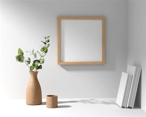 Free Wooden Square Picture Frame Mockup On Behance