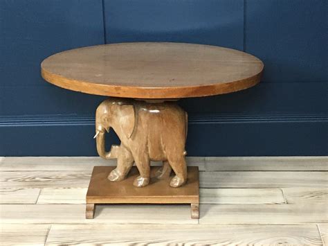 Carved Elephant Coffee Table Etsy