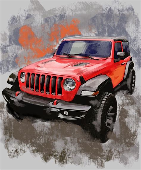 Jeep Wrangler 2door Jl Large Wall Art In 2020 Jeep Art Jeep