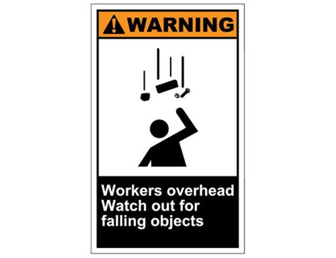 Ansi Warning Workers Overhead Watch Out For Falling Objects