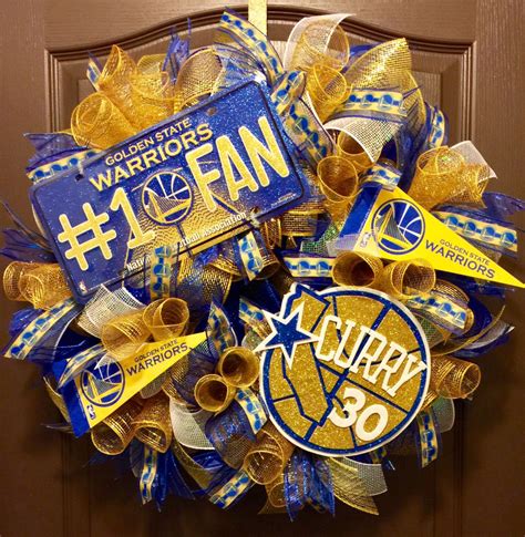 Golden State Warriors Wreath Steph Curry Wreath Etsy Golden State Wreaths Wire Wreath Frame