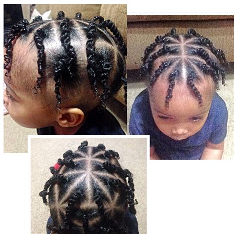 I did my baby's hair! 2 strand box twists for a toddler BOY! triangle
