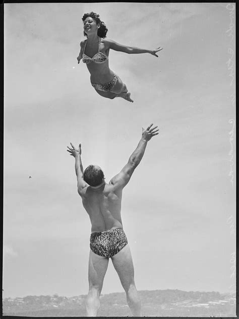 Acrobatics At The Beach By Two Tivoli Stars December 1951 Flickr