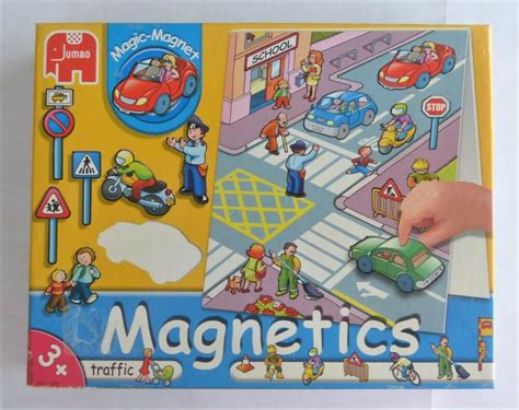 jumbo magnetics traffic game ages 3 2 pieces missing ebay in 2020 games age age 3