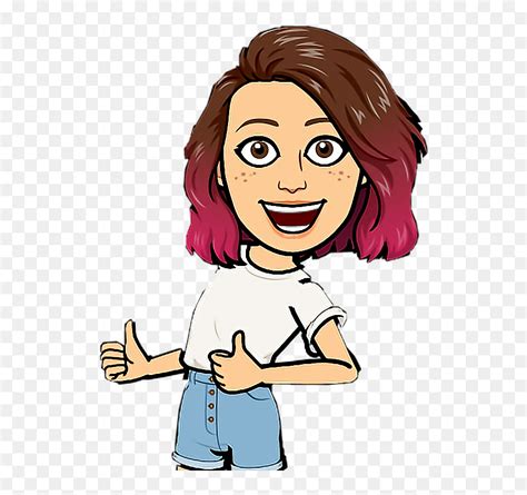 Bitmoji Sticker , Png Download - Brown Hair Bit Moji, Transparent Png - vhv