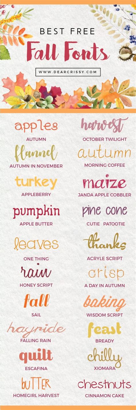 Best Free Fall Fonts This Collection Of The Best Free Fall Autumn
