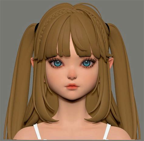 Anime 3d Cute Girl Zbrush Character 3d Model Character Female Character Design Character