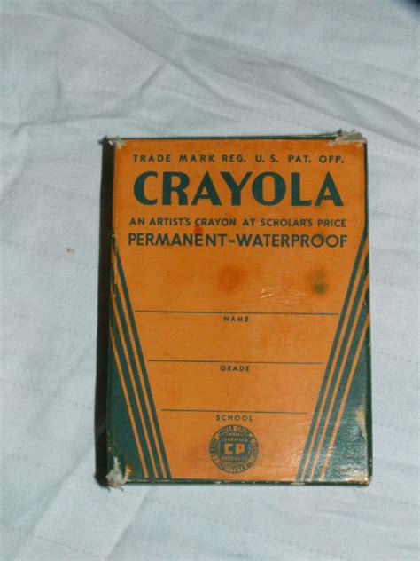 Antique No 16 Crayola Crayons Box And Crayons ~ Binney And Smith Co New