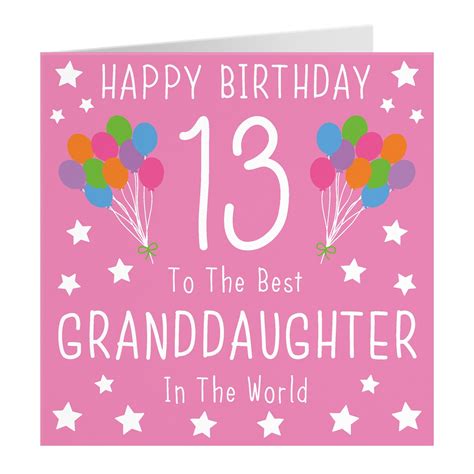 Granddaughter Th Birthday Card Happy Birthday To Etsy Uk