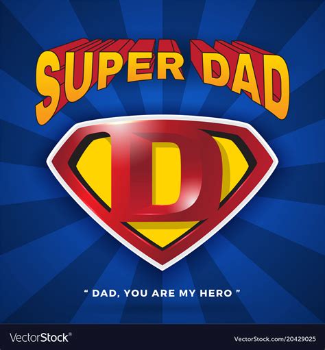 Super Dad Logo Design For Fathers Day Royalty Free Vector