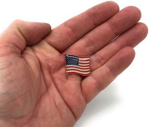 50 Bulk Waving American Flag Lapel Pins Each Pin 1 Tall And