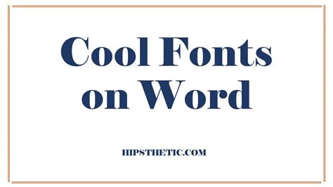 Cool Fonts On Word Hipsthetic