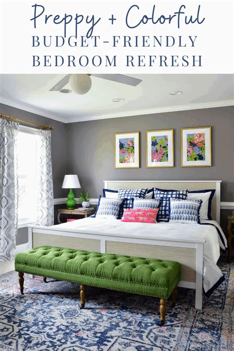Colorful And Preppy Master Bedroom Refresh Kate Decorates