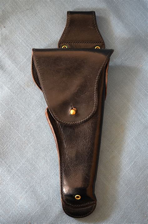 General Officers Black Leather Colt 45 Acp Holster J Mountain Antiques