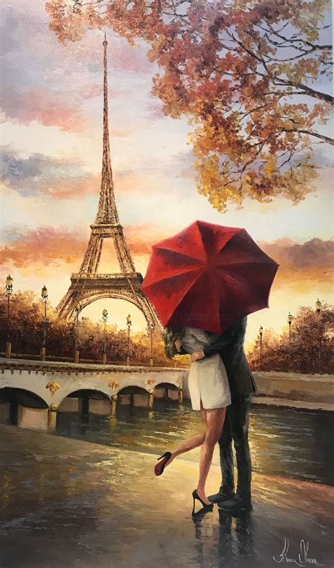 Lua De Mel Em Paris Pintura Por Silvana Oliveira Artmajeur Pintura