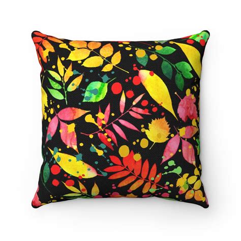 Floral Spun Polyester Square Pillow Cover 20x20 Pillow Cover Etsy Italia