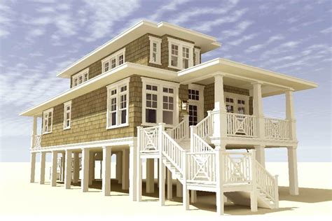 Plan 15033nc Beach House Plan With Cupola Beach House